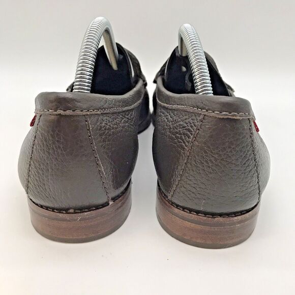 Marc Joseph Jackson St. Brown Grainy Leather Loafers Women's 10.5 Tasseled Shoes - Picture 4 of 10
